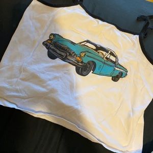 Black and white car cami